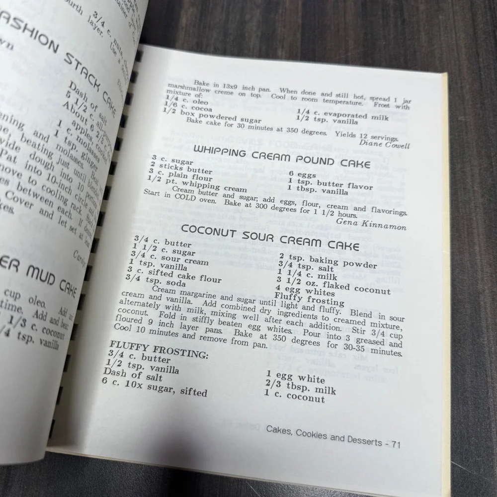 Evangelical Methodist Women Cookbook Recipes Dalton Georgia Vintage Spiral Bound
